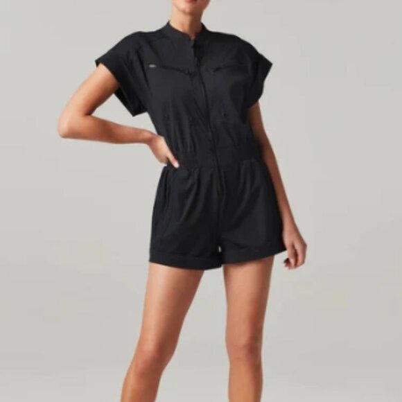 blanc noir Pants - Blanc Noir Mastermind Romper, Size Small